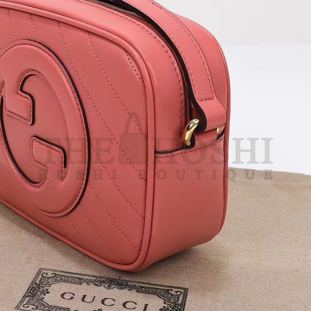 Gvc*1 Women GG Blondie Small Shoulder Bag Pink Leather Zipper Closure Master Quality