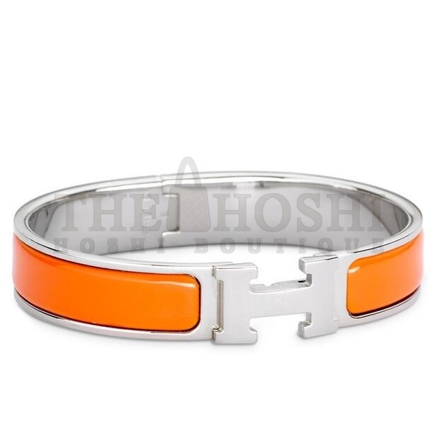 H**me5 Orange Enamel Clic H PM Bracelet Master Quality