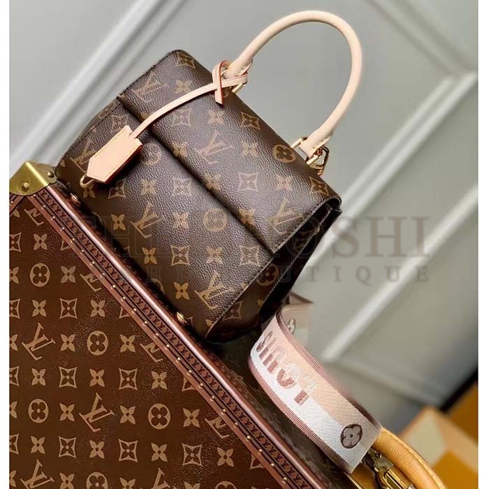 L0vis Vvtt0n LV Women Cluny Mini Handbag Monogram Coated Canvas Cowhide Leather Master Quality