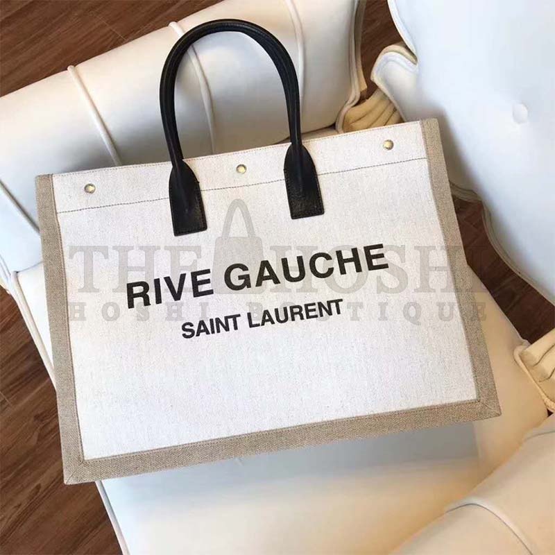 Sa1nt Lau*nt Y51 Women Rive Gauche Tote Bag Linen Leather Master Quality