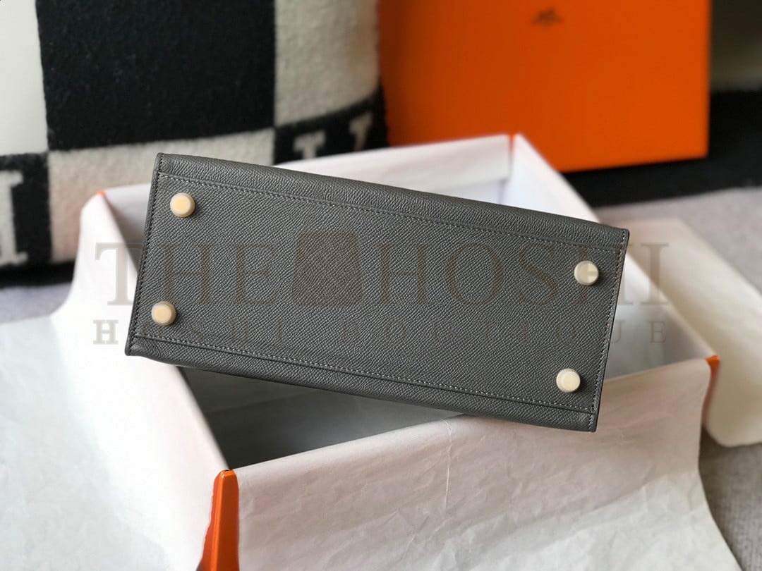 H**me5 Kelly 25cm Sellier Bag in Ardoise Epsom Calfskin GHW Master Quality