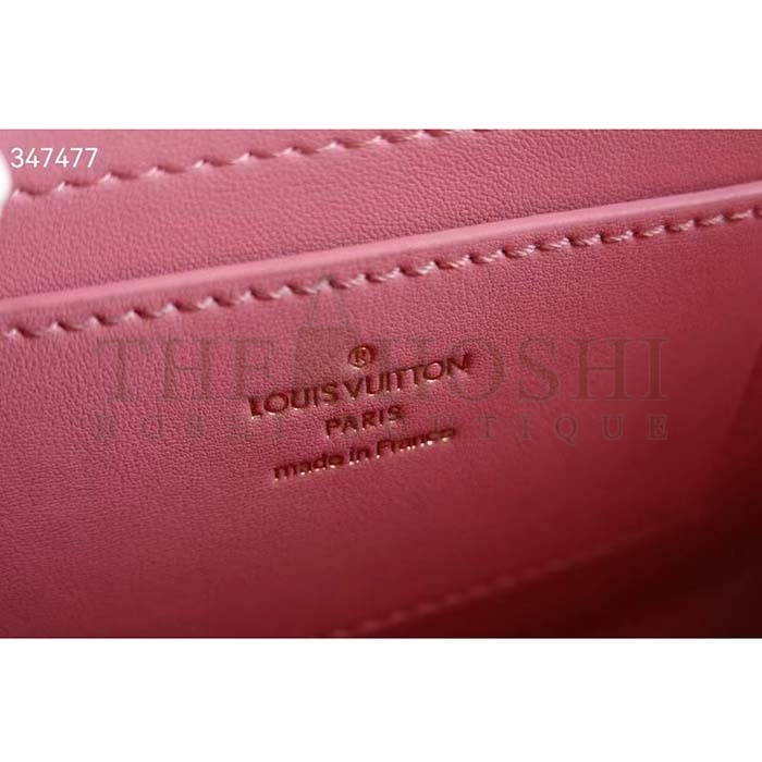 L0vis Vvtt0n LV Women Twist MM Handbag Pink Shearling Smooth Calfskin Leather Master Quality