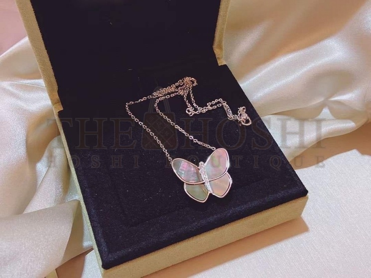 V*n Cl**f & Arpels Large Butterfly Necklace with D1am0nds, Two Butterfly pendant Master Quality