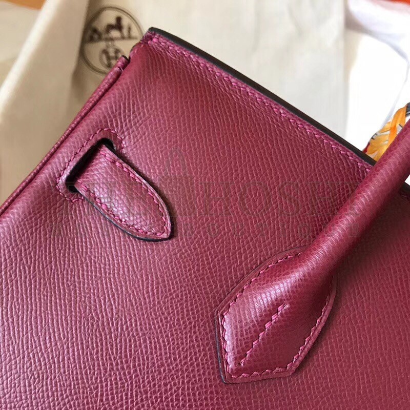 H**me5 Bordeaux Birkin 30cm Epsom Handmade Bag Master Quality