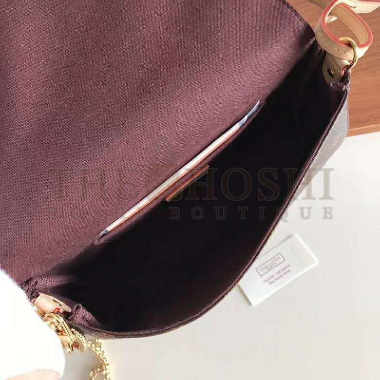 L0vis Vvtt0n LV Women Favorite MM Clutch in Monogram Coated Canvas-Brown Master Quality