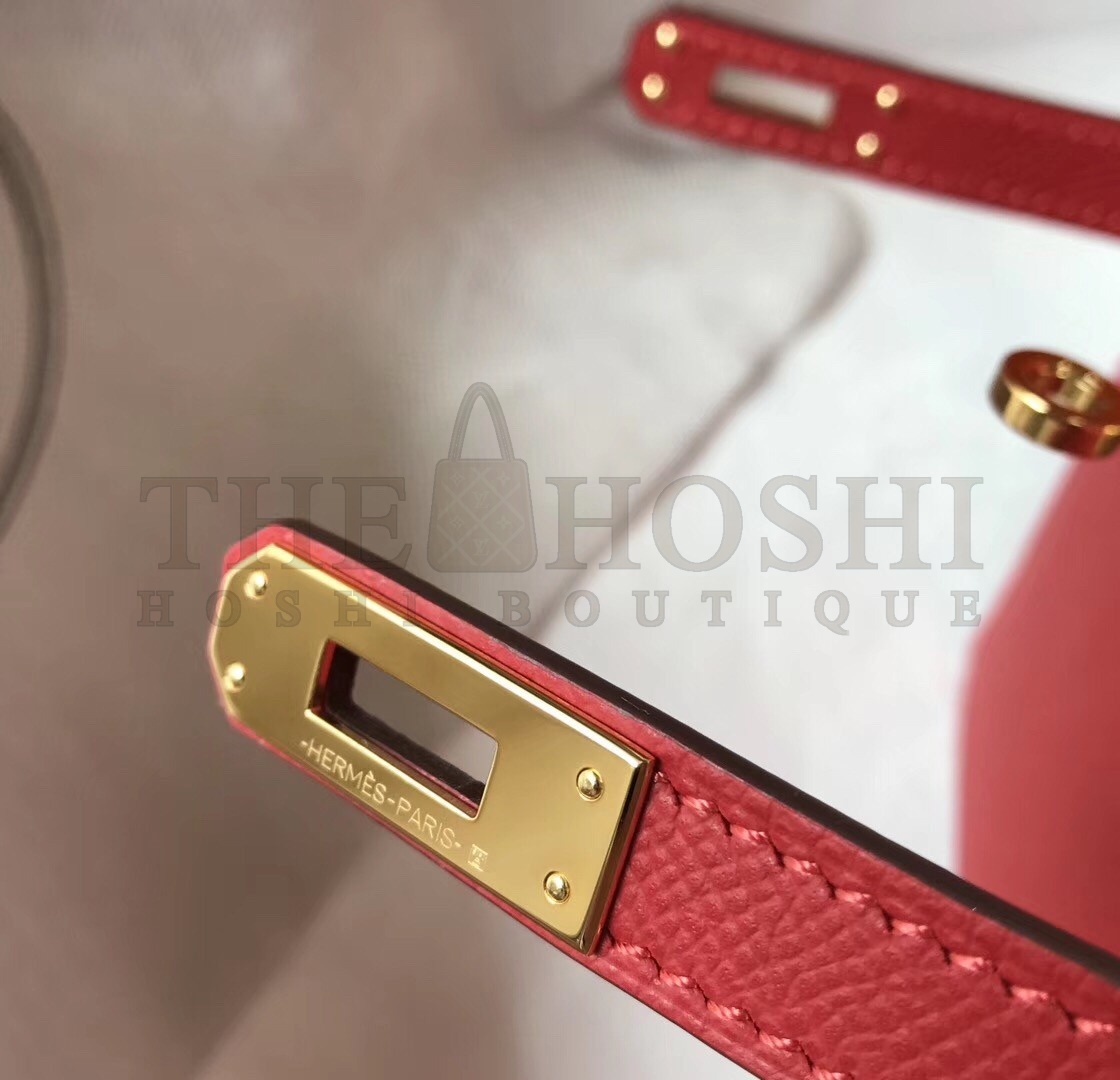 H**me5 Kelly Mini II Bag In Rouge Vif Epsom Leather Master Quality