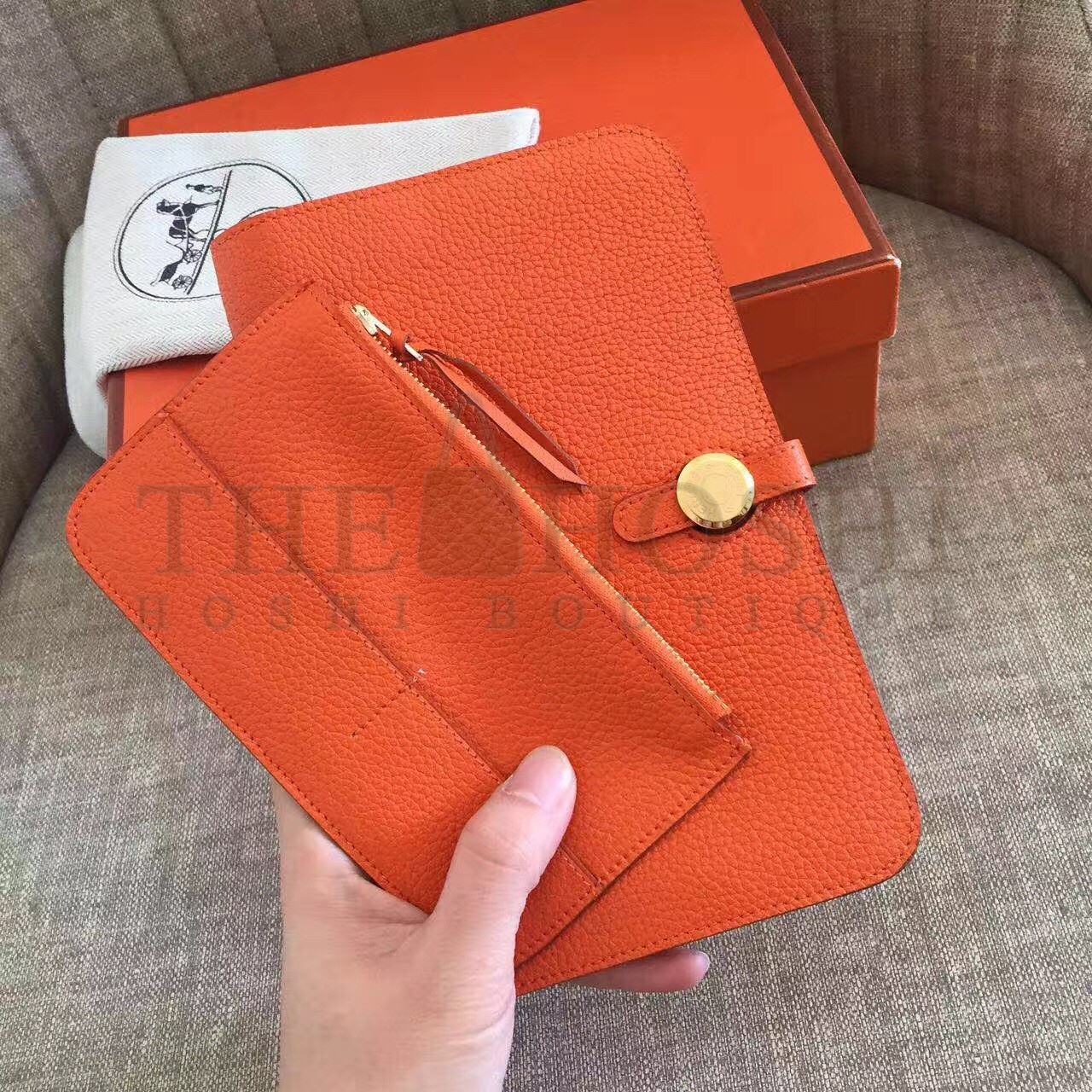 H**me5 Orange Dogon Duo Combined Wallet Master Quality