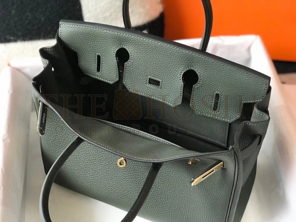 H**me5 Vert Fonce Clemence Birkin 30cm Bag GHW Master Quality