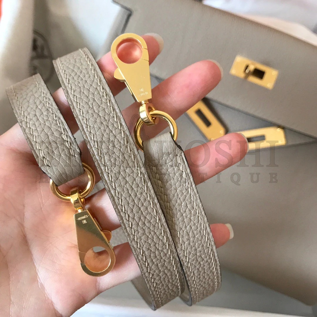 H**me5 Kelly Retourne 28 Handmade Bag In Tourterelle Clemence Leather Master Quality