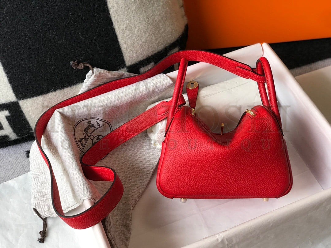 H**me5 Lindy Mini Bag In Red Clemence Leather GHW Master Quality