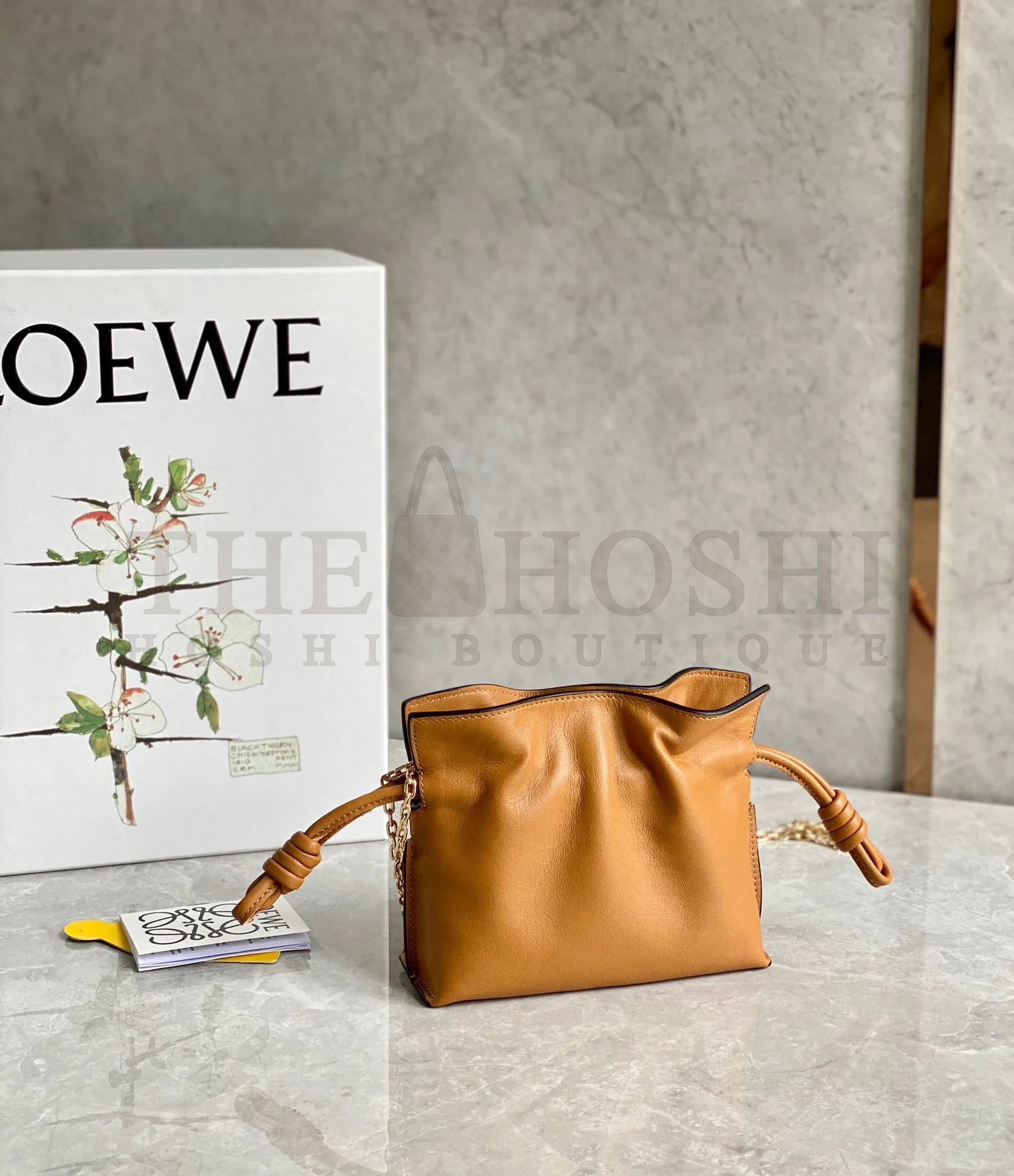 L0ew* Flamenco Nano Clutch In Brown Nappa Leather Master Quality