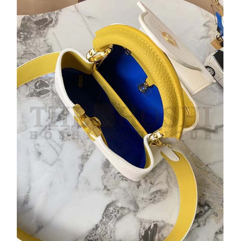 L0vis Vvtt0n LV Women Capucines BB Handbag White Taurillon Leather Master Quality