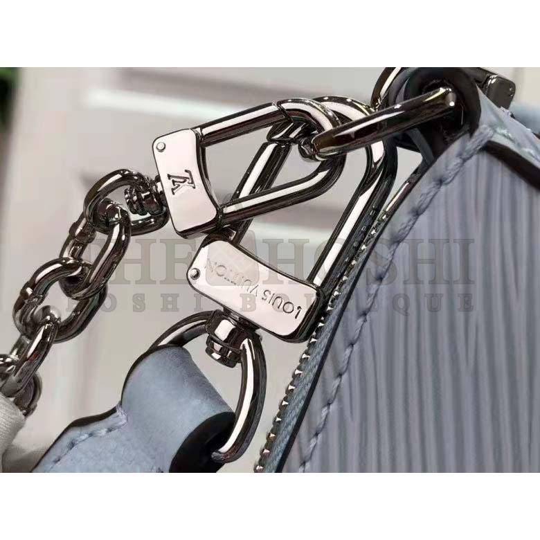 L0vis Vvtt0n LV Women Marelle Handbag Blue Epi Grained Cowhide Leather Canvas Master Quality