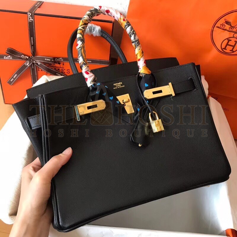 H**me5 Black Birkin 30cm Epsom Handmade Bag Master Quality