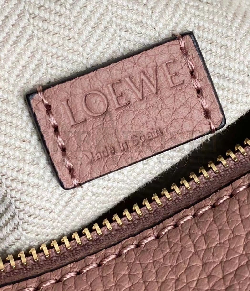 L0ew* Puzzle Mini Bag In Dark Blush Grained Calfskin Master Quality