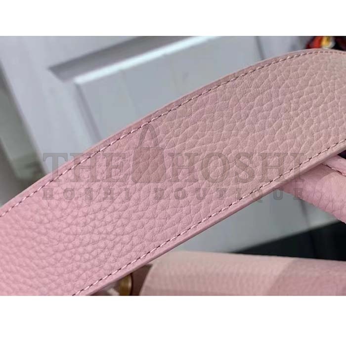 L0vis Vvtt0n LV Women Capucines BB Handbag Jasmine Pink Taurillon Leather Master Quality