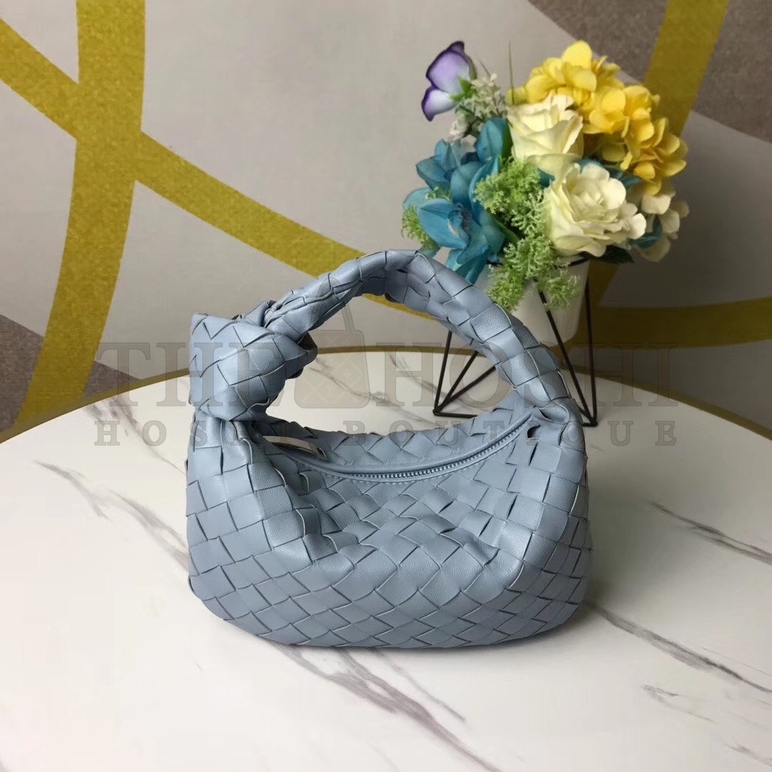 B0tt*ga Ven*ta Mini BV Jodie Bag In Light Blue Woven Leather Master Quality