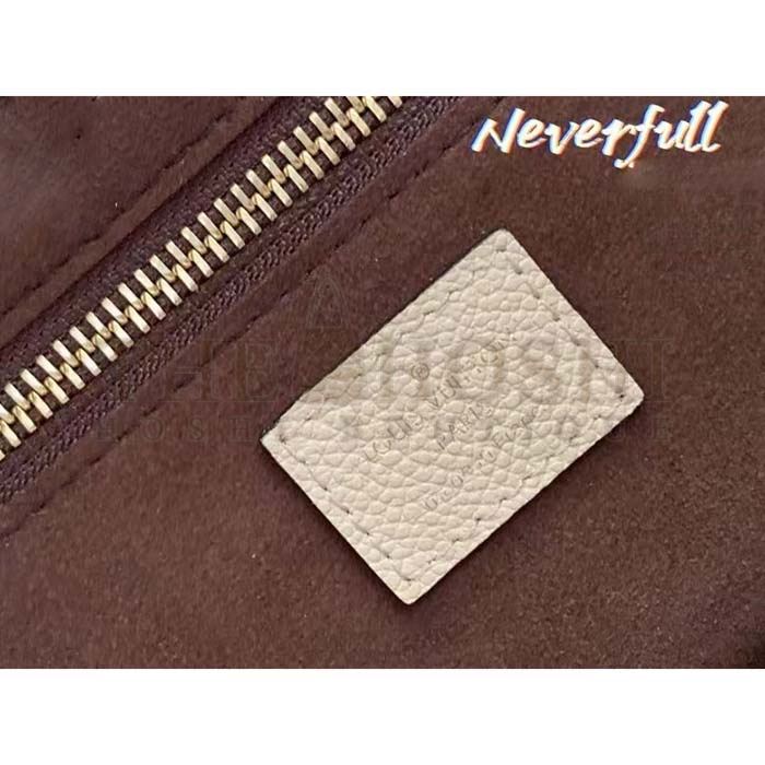 L0vis Vvtt0n Women LV Neverfull MM Carryall Tote Crème Beige Embossed Grained Cowhide M46676 Master Quality