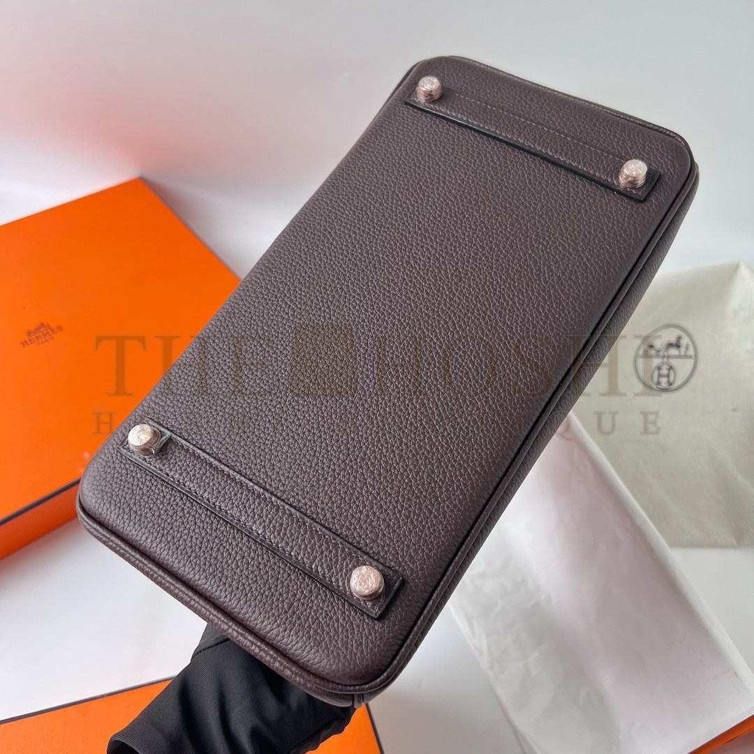 H**me5 Birkin 30 Retourne Handmade Bag In Rouge Sellier Clemence Leather Master Quality