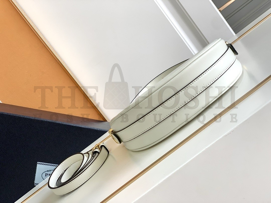 Pra*a Arque Mini Shoulder Bag in White Leather Master Quality