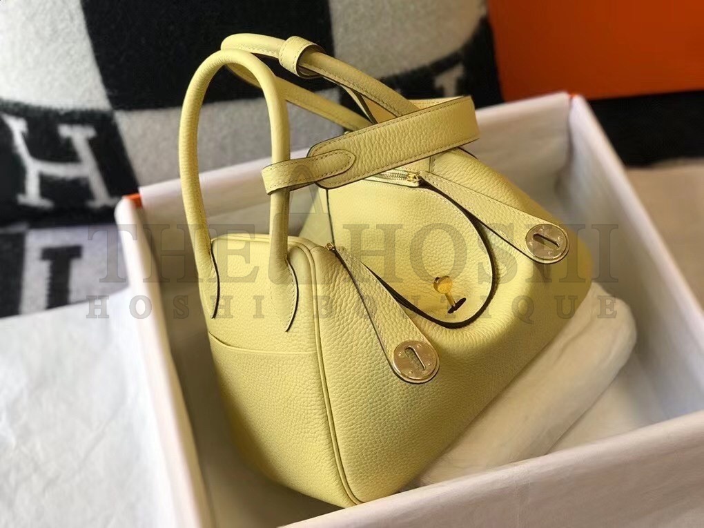 H**me5 Lindy 26cm Bag In Jaune Poussin Clemence With GHW Master Quality
