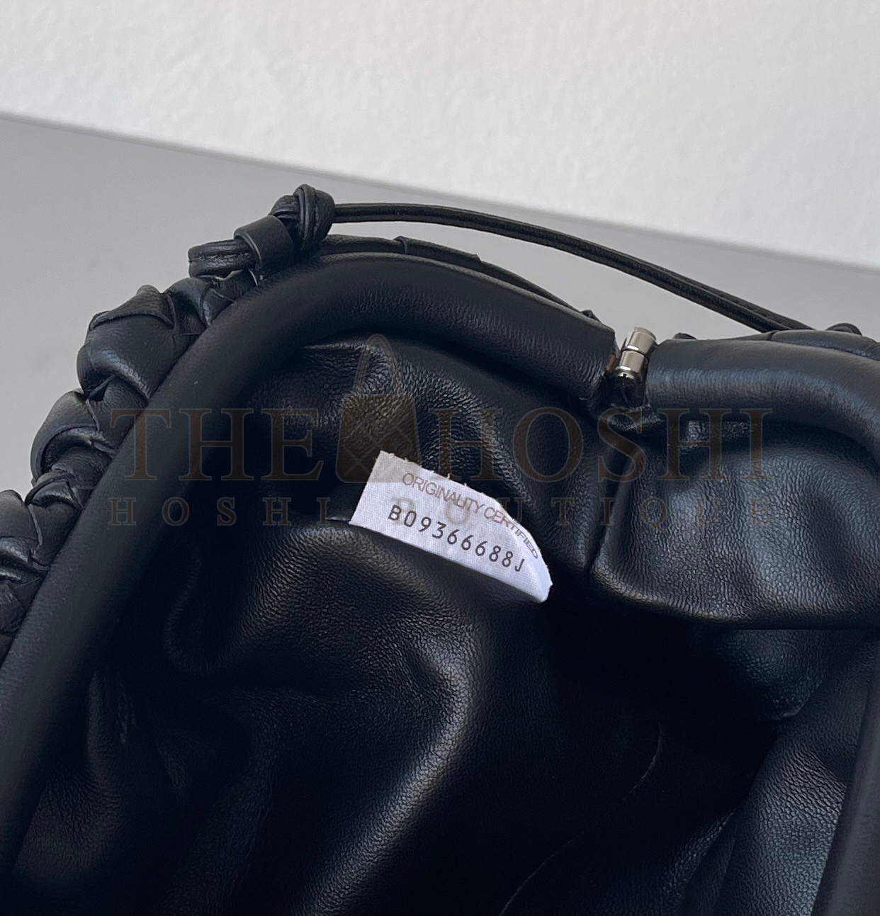 B0tt*ga Ven*ta Mini Pouch with Strap in Black Intrecciato Lambskin Master Quality