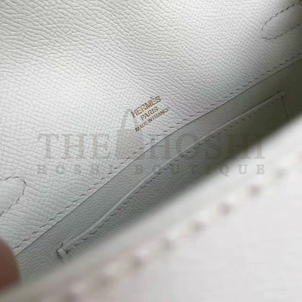 H**me5 White Kelly Pochette Epsom Handmade Bag Master Quality