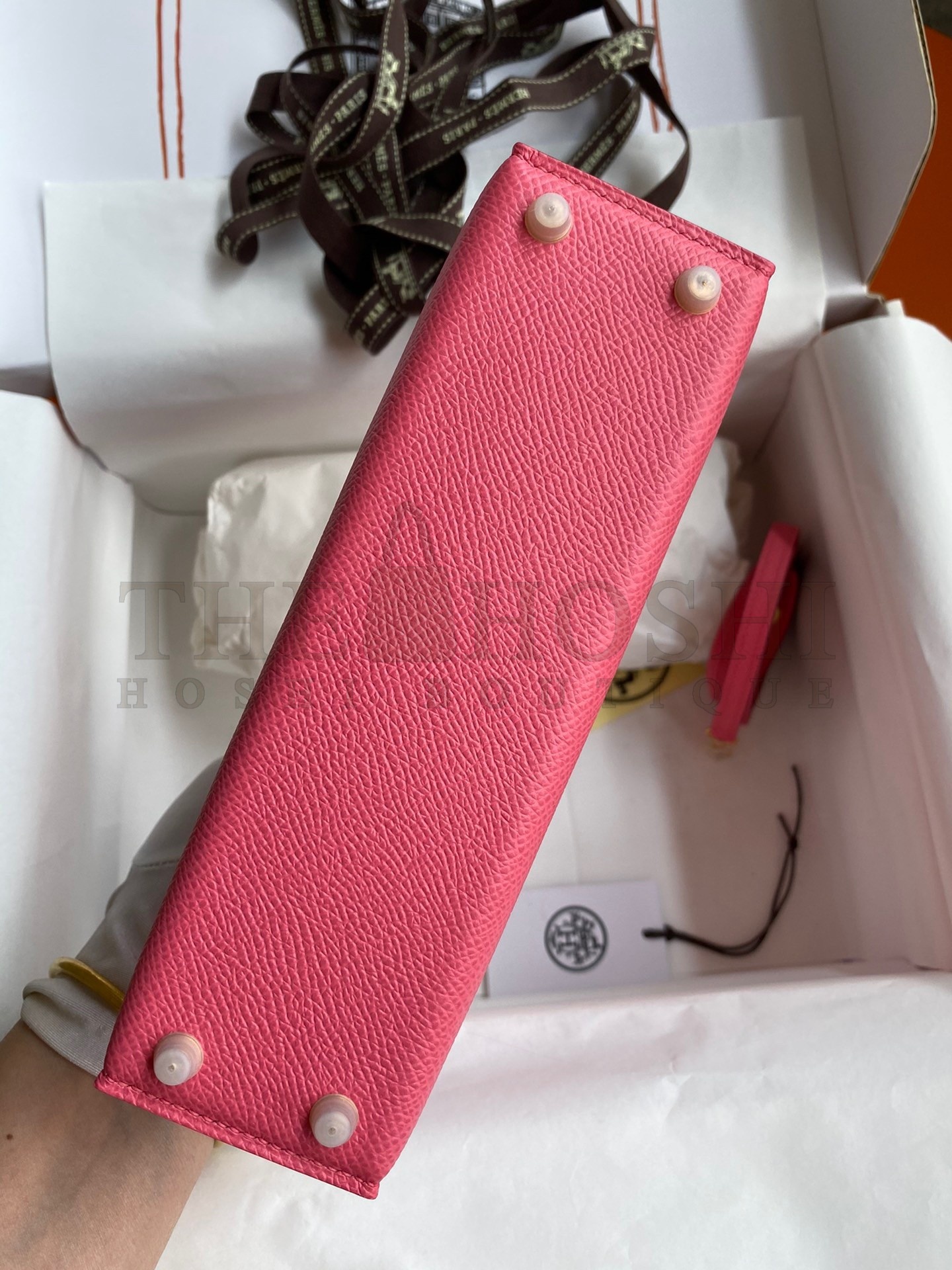 H**me5 Kelly Mini II Sellier Handmade Bag In Rose Azalee Epsom Calfskin Master Quality