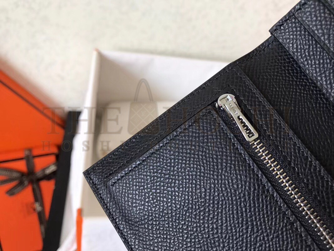 H**me5 Black Epsom Bearn Gusset Wallet Master Quality