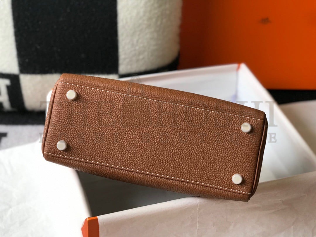 H**me5 Kelly 32cm Retourne Bag in Gold Clemence Leather GHW Master Quality