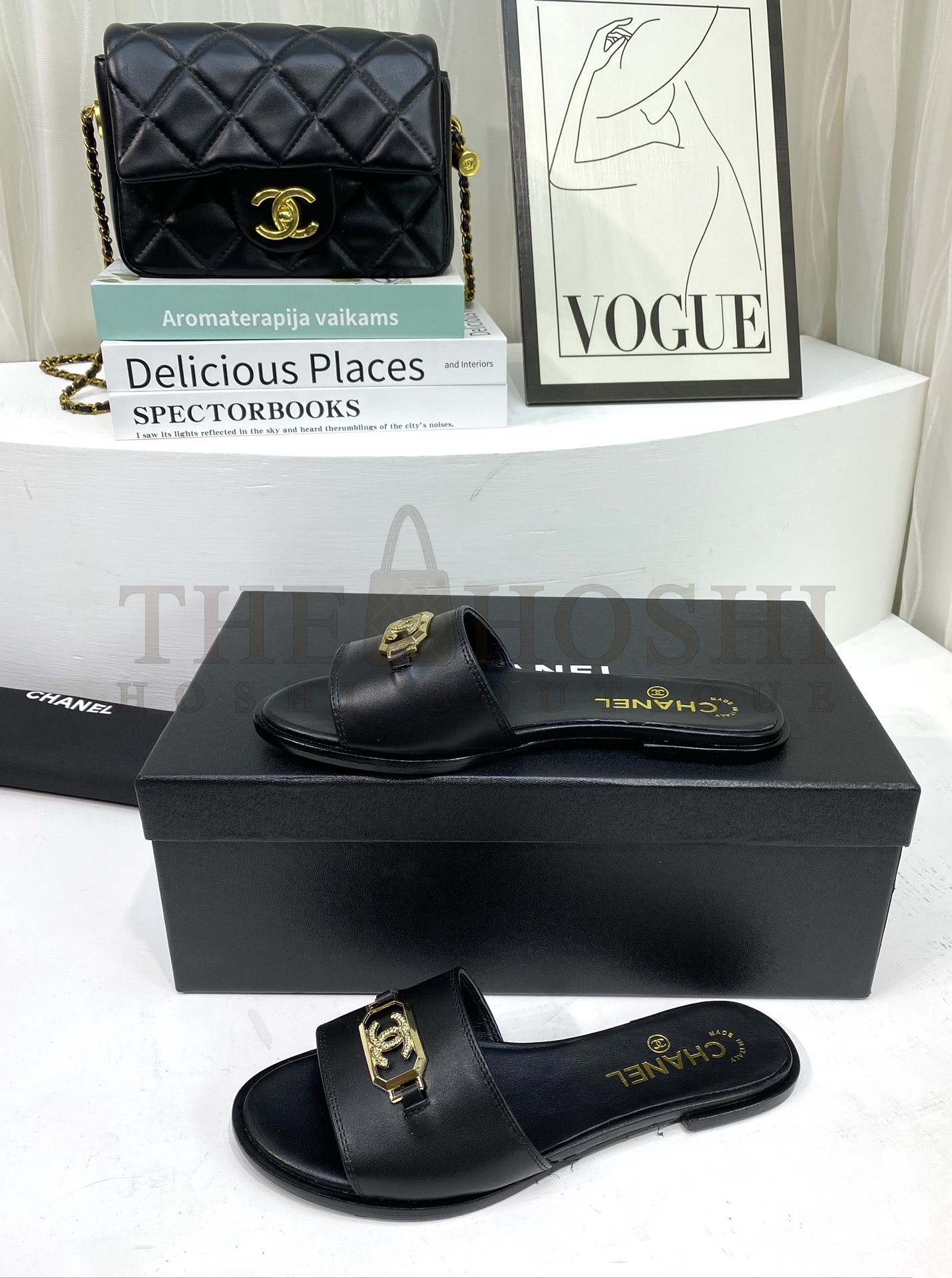 Ch**el Classic CC Logo Slide Sandals Master Quality