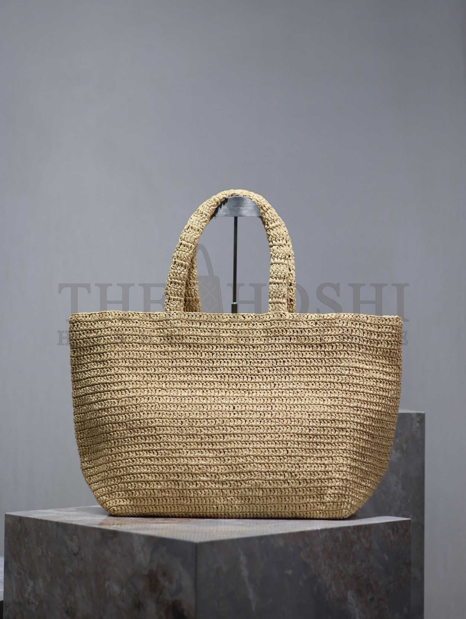Sa1nt Lau*nt Oversized Tote Bag in Naturel Raffia Master Quality