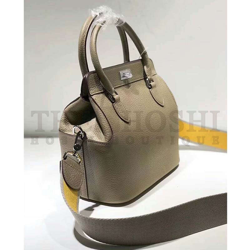 H**me5 Women Toolbox 26 Bag in Calfskin Leather-Silver Master Quality