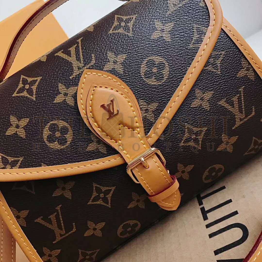 L0vis Vvtt0n LV Women LV Ivy Bag in Monogram Coated Canvas-Brown Master Quality
