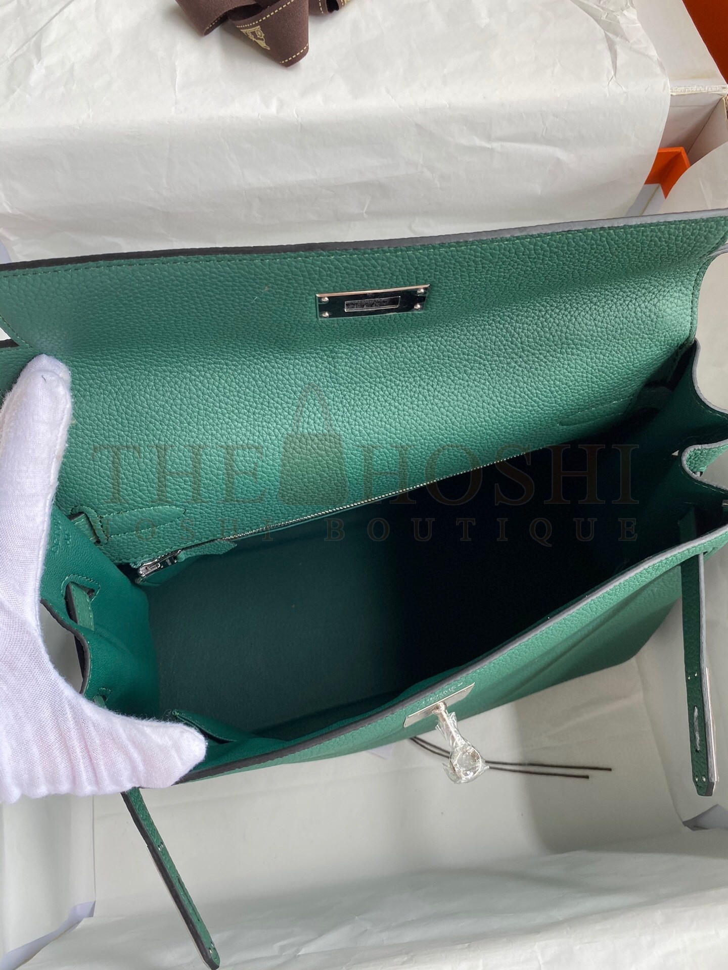 H**me5 Malachite Clemence Kelly Retourne 32cm Handmade Bag Master Quality