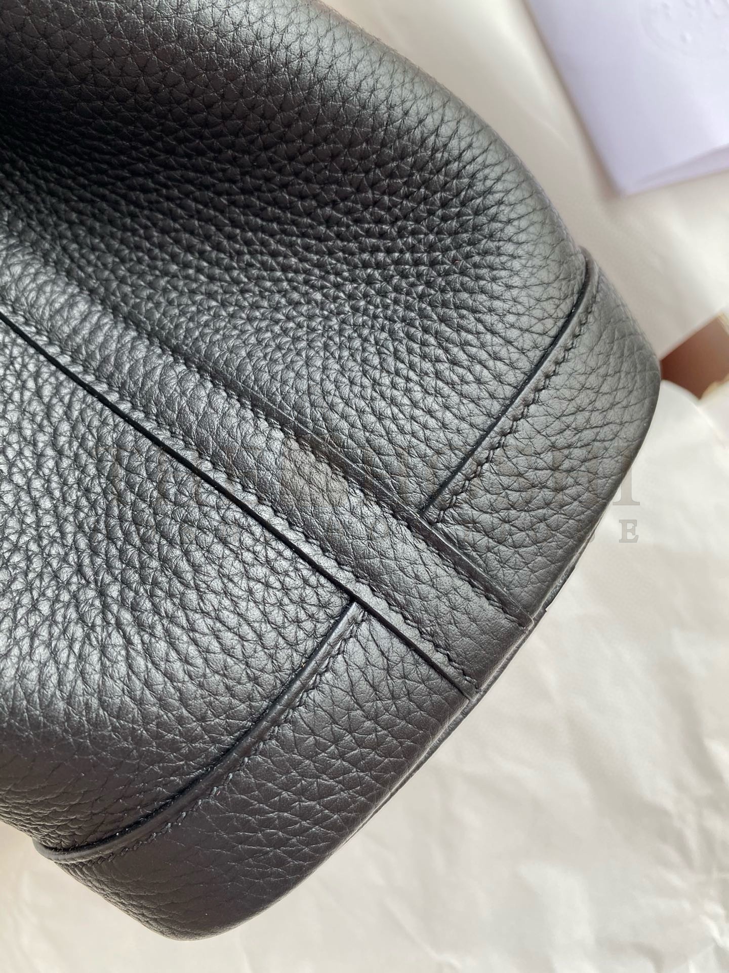 H**me5 Garden Party 30 Handmade Bag in Black Clemence Leather Master Quality