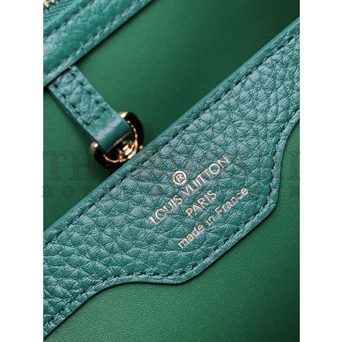 L0vis Vvtt0n LV Women Capucines BB Handbag Green Taurillon Python Skin Leather Master Quality