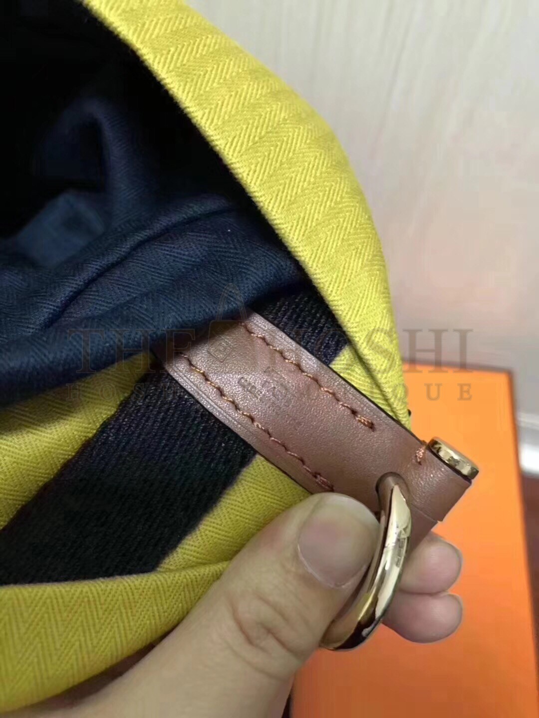 H**me5 Grooming Bucket Bag In Yellow Canvas Master Quality