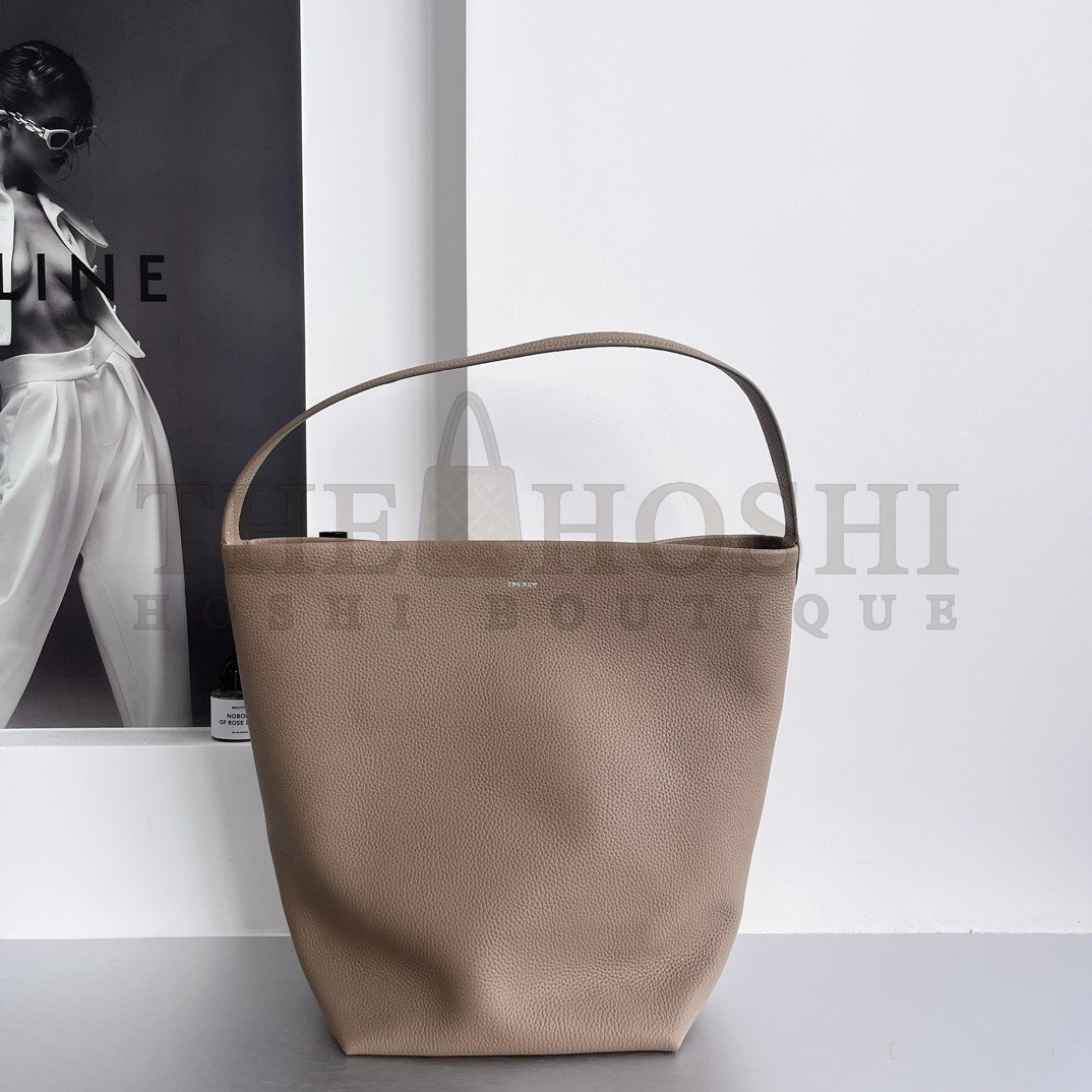 The R0w Small N/S Park Tote in Taupe Grained Leather Master Quality