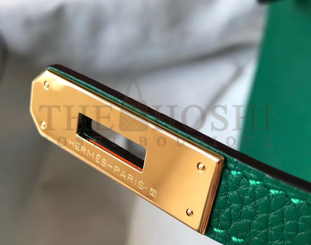 H**me5 Birkin 35 Bag in Vert Vertigo Clemence Leather with GHW Master Quality
