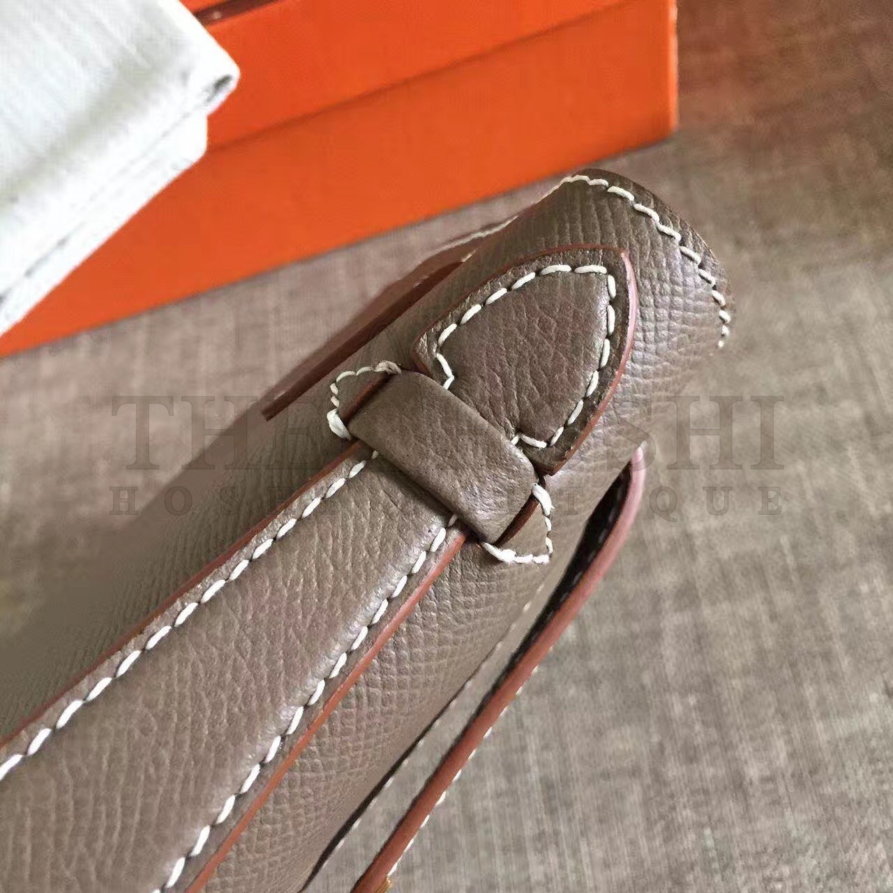 H**me5 Taupe Kelly Pochette Epsom Handmade Bag Master Quality