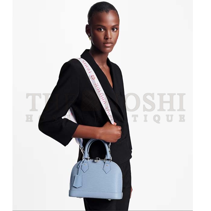 L0vis Vvtt0n LV Women Alma BB Handbag Cloud Blue Epi Grained Smooth Cowhide Leather Master Quality