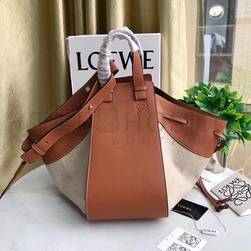 L0ew* Medium Hammock Drawstring Bag In Canvas Master Quality