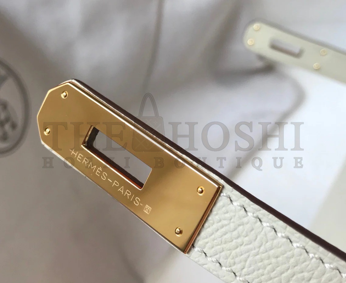 H**me5 Kelly 25cm Sellier Bag in Craie Epsom Calfskin GHW Master Quality