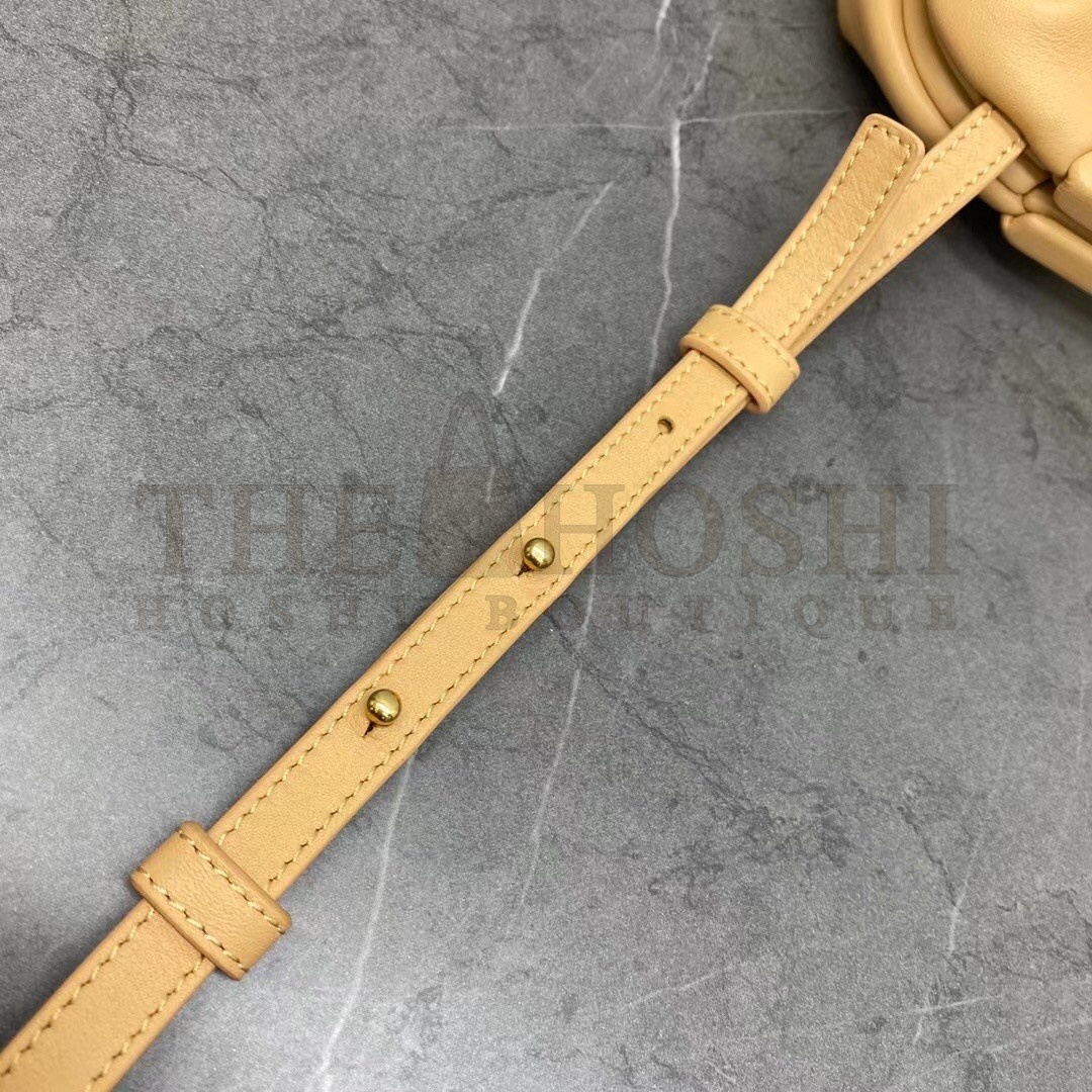 B0tt*ga Ven*ta Small Point Top Handle Bag In Beige Leather Master Quality