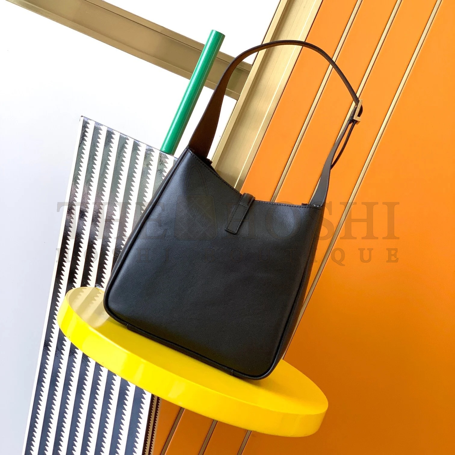 Sa1nt Lau*nt Le 5 A 7 Soft Small Shoulder Bag in Black Leather Master Quality