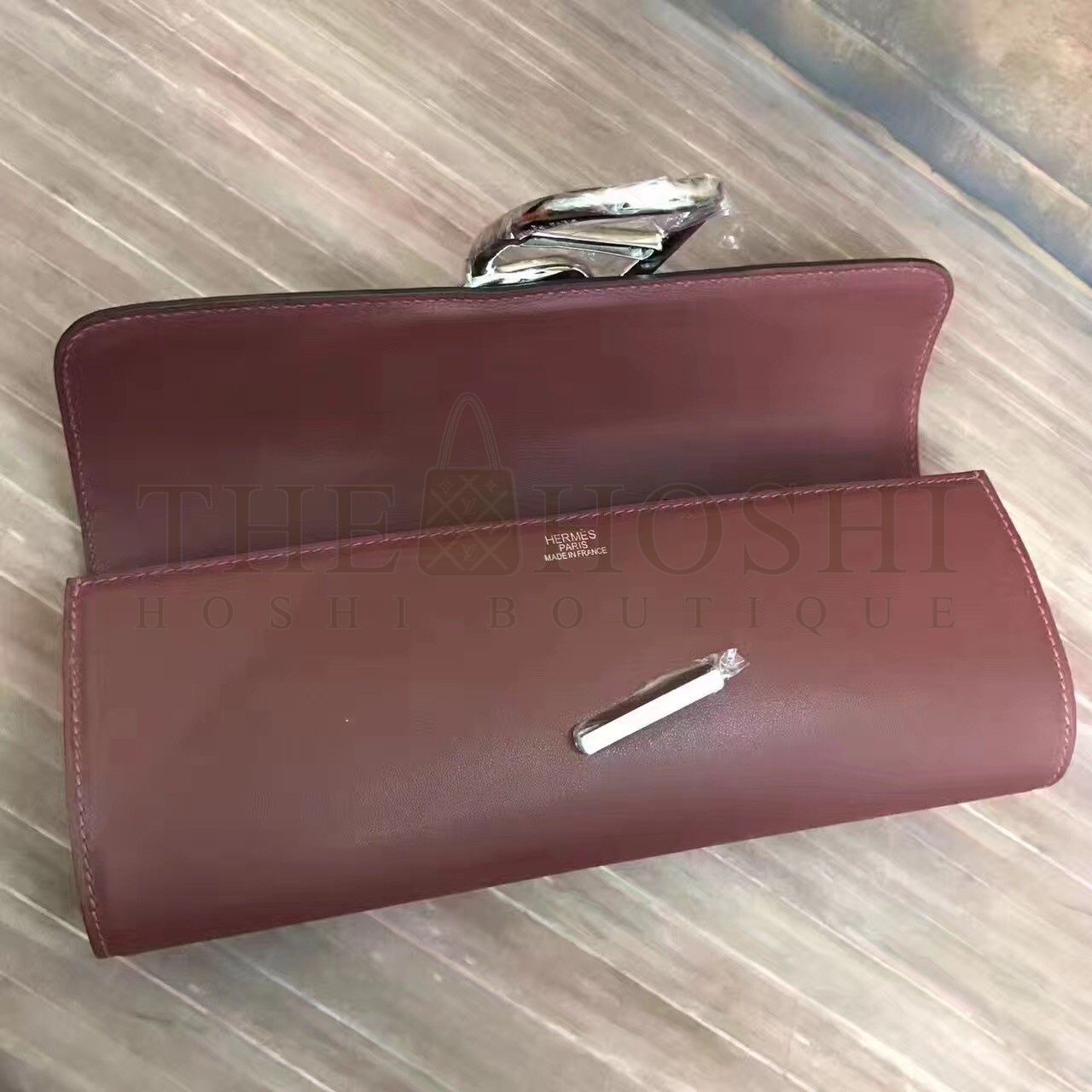 H**me5 Handmade Egee Clutch In Havane Swift Leather Master Quality
