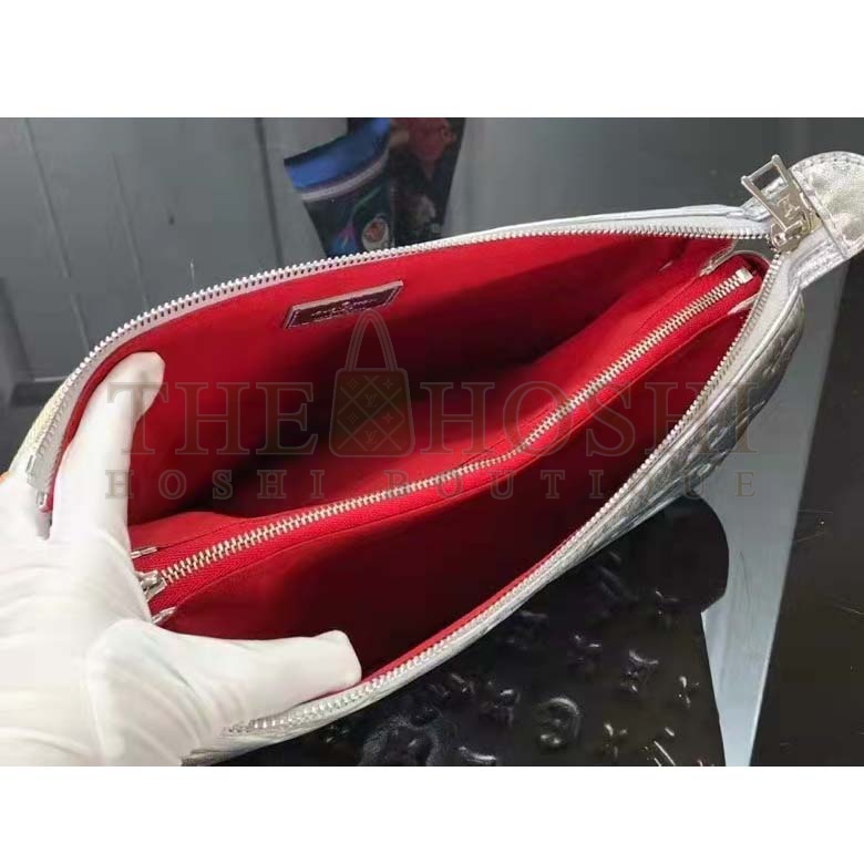 L0vis Vvtt0n LV Women Coussin BB Handbag Silver Monogram Embossed Puffy Lambskin Master Quality