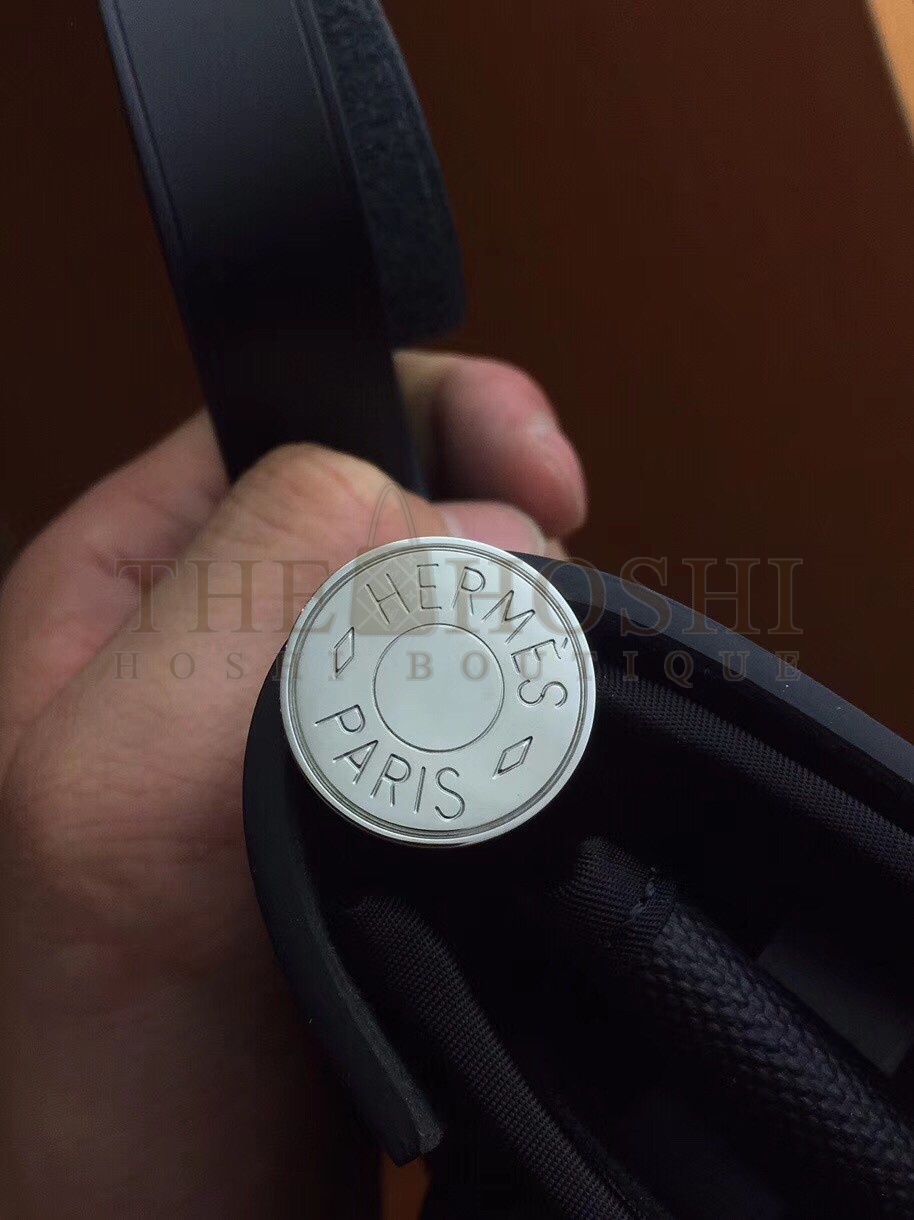 H**me5 Herbag Zip 31cm Bag In Black Leather And Toile Master Quality