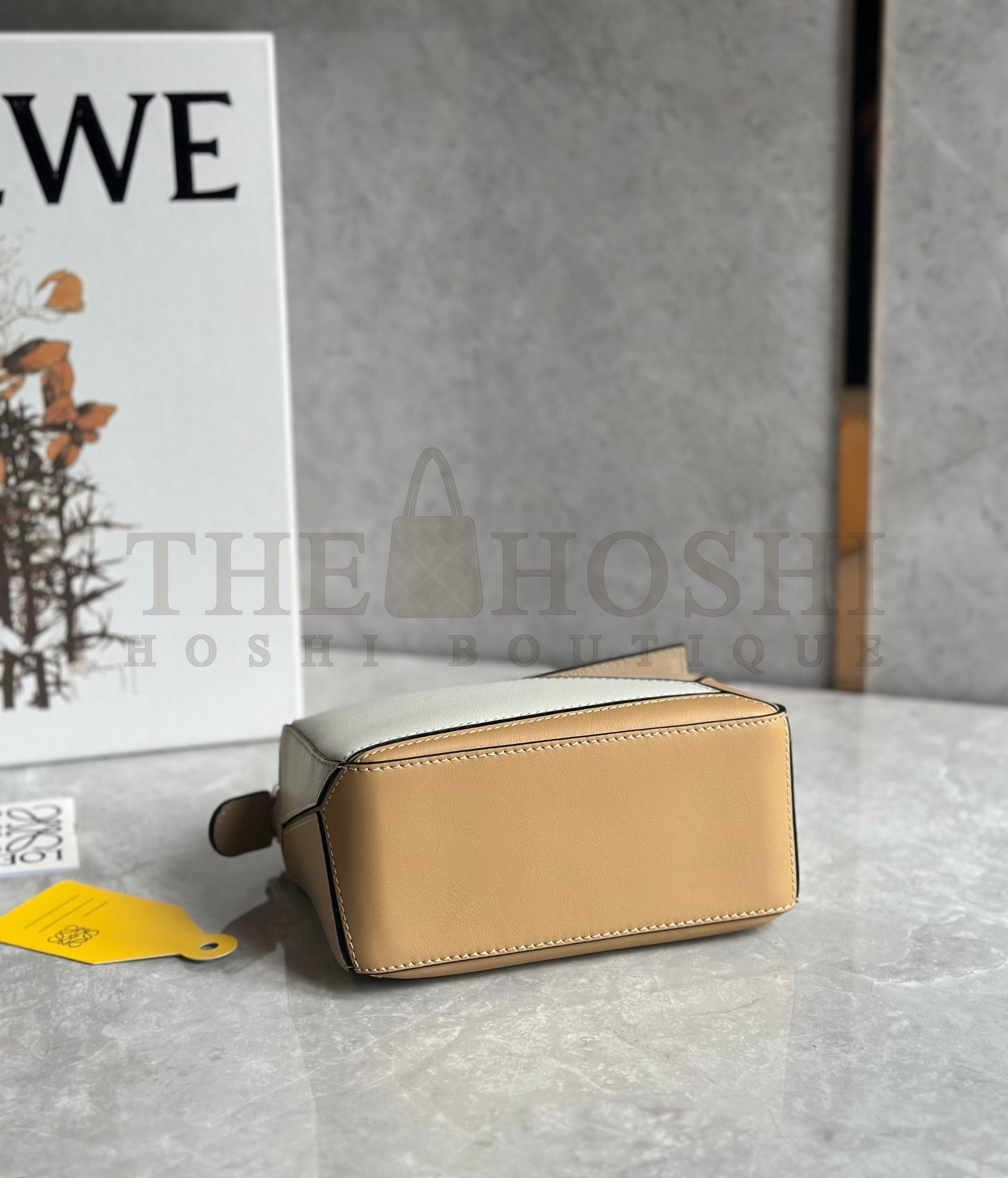 L0ew* Puzzle Mini Bag In White/Warm Desert Calfskin Master Quality